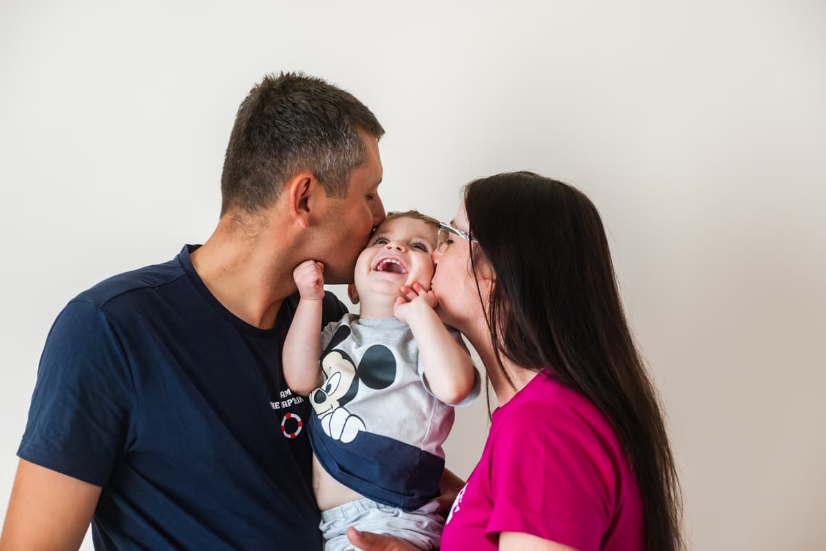 Dominik Granecki z rodzicami